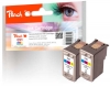 Peach Double Pack tête d'impression couleur, compatible avec  Canon CL-51C*2, 0618B001