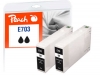 320654 - Peach Twin Pack cartouche d'encre noire, compatible avec T7031 bk*2, C13T70314010*2 Epson